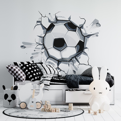 3D Soccer Ball Wall Decal for Kids - Modelo Pc36