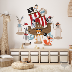 Animal Pirate Wall Decal for Kids - Modelo Pc37 - buy online