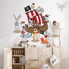 Animal Pirate Wall Decal for Kids - Modelo Pc37 on internet