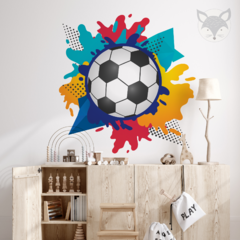 Soccer Ball Wall Decal with Color Splash - Modelo Pc38 - buy online