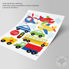 Kids Transportation Decal: Cars, Planes & Helicopters - Model PK17 - buy online