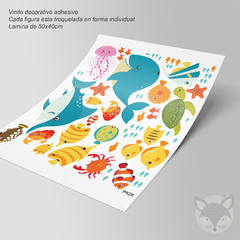 Kids Wall Decal Marine Animals Decorative Stickers Model PK28 - buy online