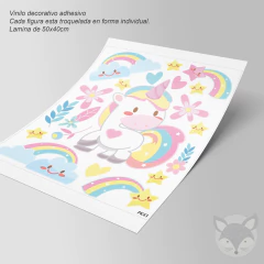 Vinilo Infantil Unicornio y Arcoíris para Decoración Pared Modelo PK43 - comprar online