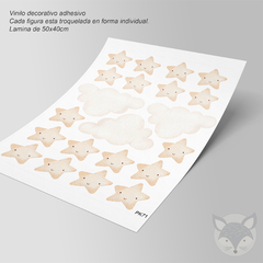 Vinilo Infantil de Estrellas y Nubes en Acuarela Modelo PK71 - complementos ACU06A - comprar online