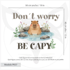Capybara Wall Decal "Don't Worry Be Capy", Nursery Room Decor PK74 on internet