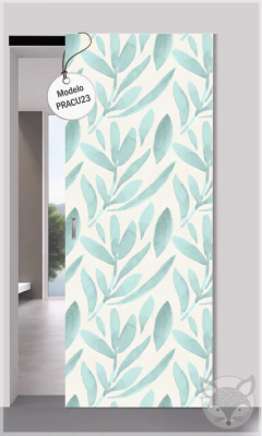 Modelo PRACU23 Acuarela hojas aqua