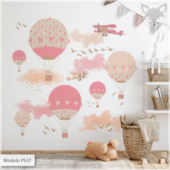 Vinyl mural, heart tree and birds, decorative vinyl PS37 - buy online