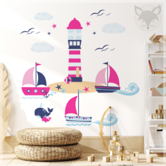 Modelo "Pink Nautical" - PS39A PROMO! - 100X100 CM