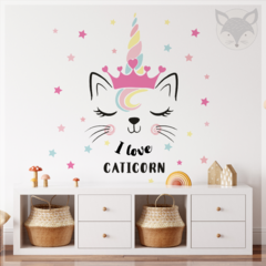 Caticorn wall decal with stars PS57 on internet