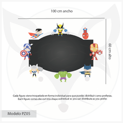 Pizarra autoadhesiva de superhéroes PZ05 - comprar online