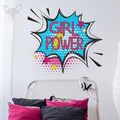 Modelo Teen46 - Vinilo Decorativo Girl Power - Diseño Pop Art para Habitaciones Modernas | Girl Power Wall Decal - Pop Art Design for Modern Rooms - comprar online