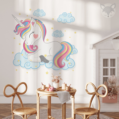 Vinilo Decorativo Infantil Unicornio en las Nubes - Pegatina de Pared para Niños - UNI04 - comprar online