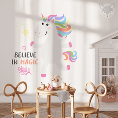 Vinilo de Pared Unicornio Mágico - Decoración Infantil con Mensaje Inspirador - UNI09 en internet