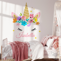 Personalized Unicorn Wall Decal with Name - Kids Room Decor - UNI12 - buy online