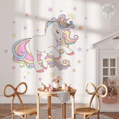 Vinilo Decorativo Unicornio Arcoíris - Pegatina de Pared para Niños - UNI14 - comprar online