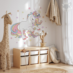 Vinilo Decorativo Unicornio Arcoíris - Pegatina de Pared para Niños - UNI14 - tienda online