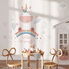 Little Princess Unicorn Wall Decal - Baby Nursery Decor - UNI40 - buy online