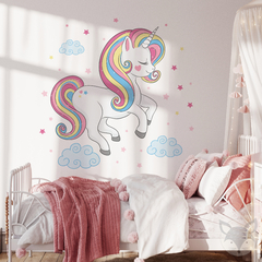 Vinilo Decorativo Unicornio con Estrellas - Pegatina de Pared Infantil - UNI63 - comprar online