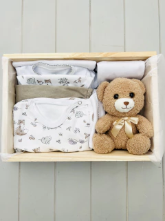 Ajuar Bienvenida Para Recién Nacido Beige -10 piezas