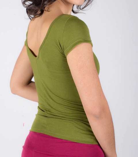 REMERA PALOMA MODAL LISO MANGA CORTA - comprar online