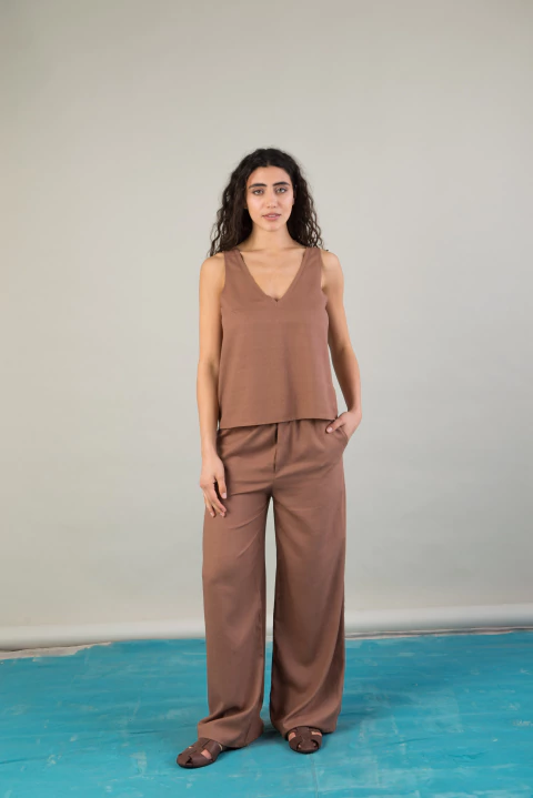 Set Materia Lino Chocolate