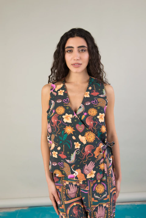 Chaleco Mystic Sastrero estampa - comprar online