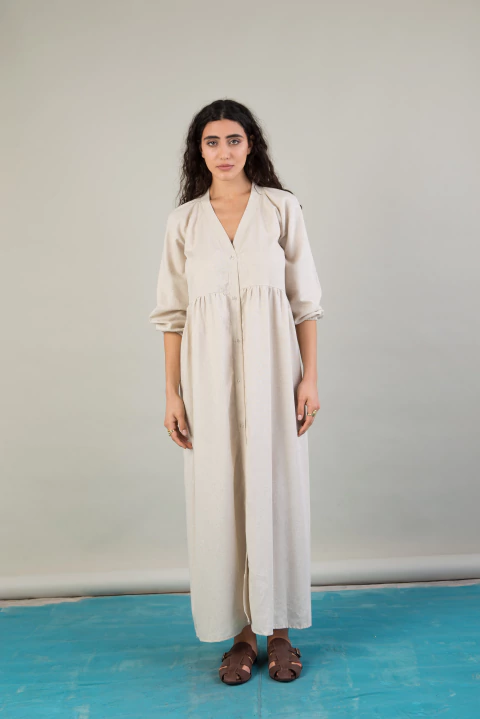 Vestido Kimono Horizonte lino