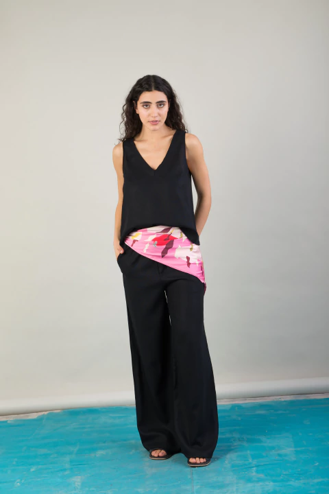 Pantalon Materia Lino negro