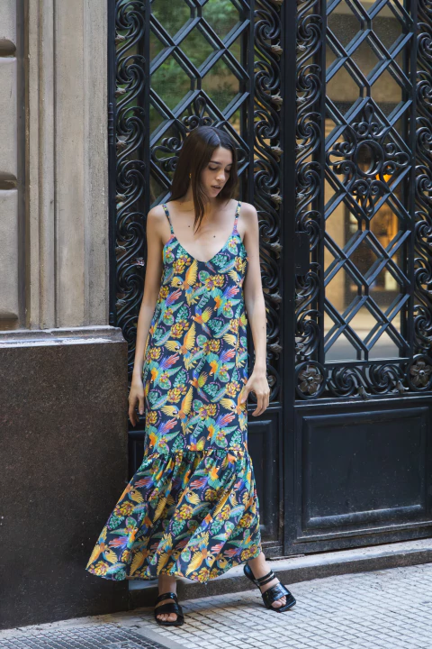 Vestido Hortensia Guacamayos