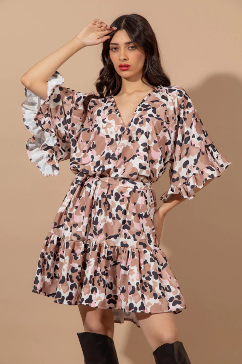 Vestido Amapola Fontana Marrón