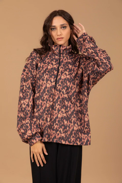 Buzo Roma oversize animal print - comprar online