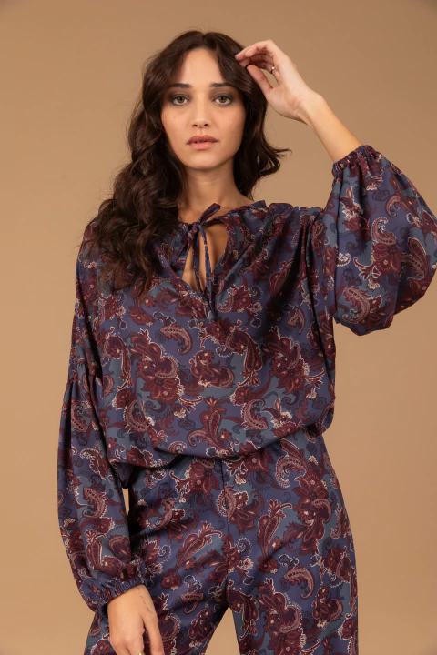 Blusa Bulgara azul - comprar online