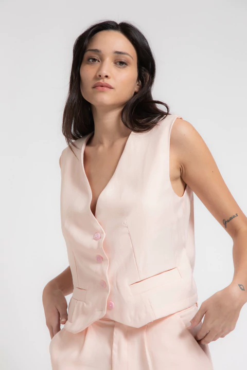 Chaleco Dafne Rosa