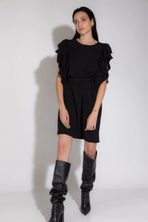 Vestido Botánica Negro
