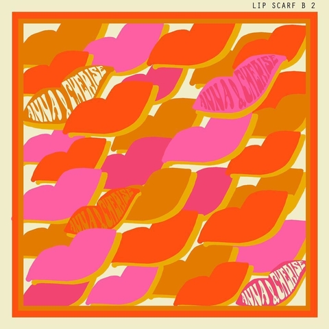 Pañuelo Lips Nubes Naranja