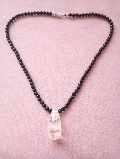 COLGANTE ONIX CON DIJE CUARZO CRISTAL
