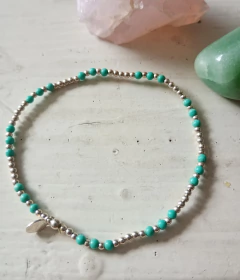PULSERA CON PIEDRAS SEMIPRECIOSAS Y PLATA 925 - BOSQUE, ARTE Y BOTÁNICA 