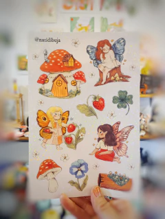 PLANCHA STICKERS BRILLOS - comprar online