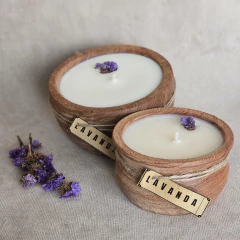 VELA AROMÁTICA CUENCO PEQUEÑO - BOSQUE, ARTE Y BOTÁNICA 