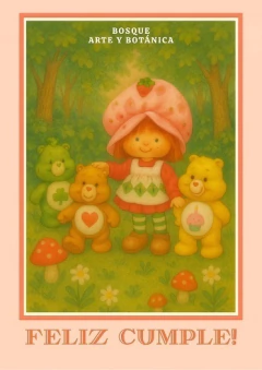 TARJETA "FELIZ CUMPLE" Ilustraciones varias