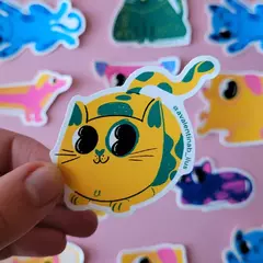 STCIKER/VINILO GATITO POR UNIDAD en internet