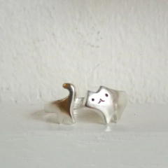 ANILLO GATO REGULABLE DE PLATA 925 en internet