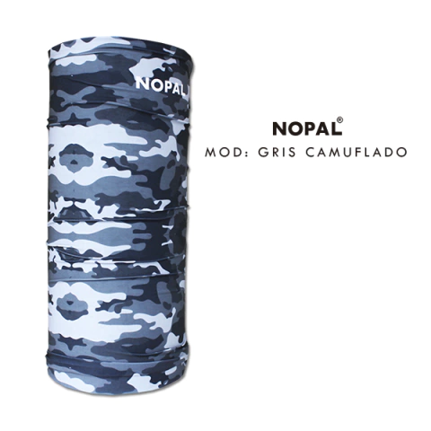 CUELLO MULTIUSO GRIS CAMUFLADO
