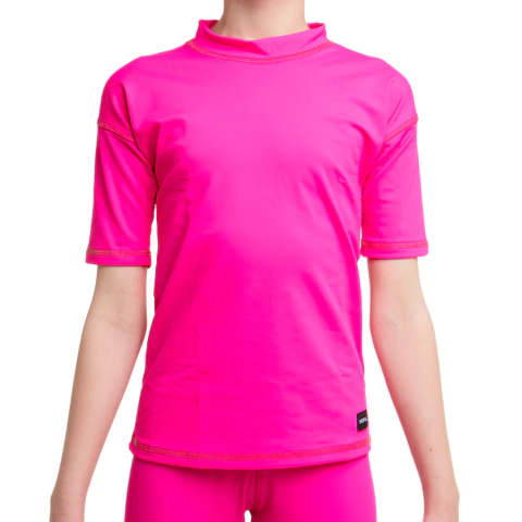 CAMISETA PROTECCIÓN SOLAR UV CORTA FUCSIA