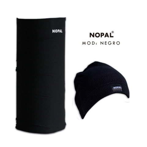 GORRO MICROPOLAR Y CUELLO MULTIUSO NEGRO