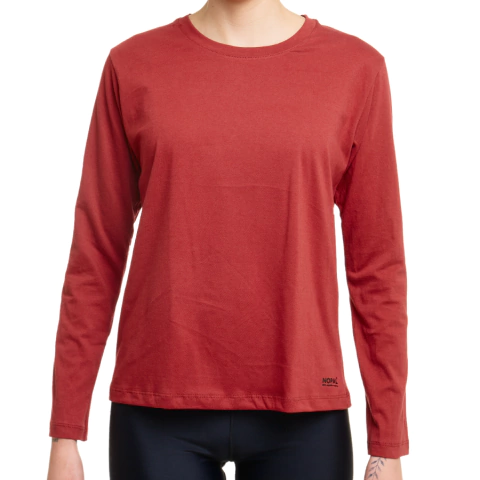 CAMISETA ALGODÓN ORGÁNICO LARGA LADRILLO