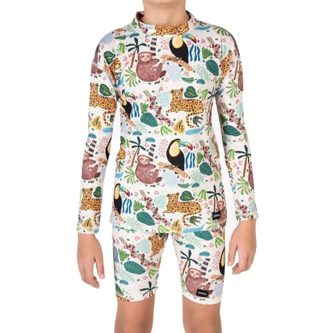 CAMISETA LARGA Y SHORT PROTECCION SOLAR UV SAFARI