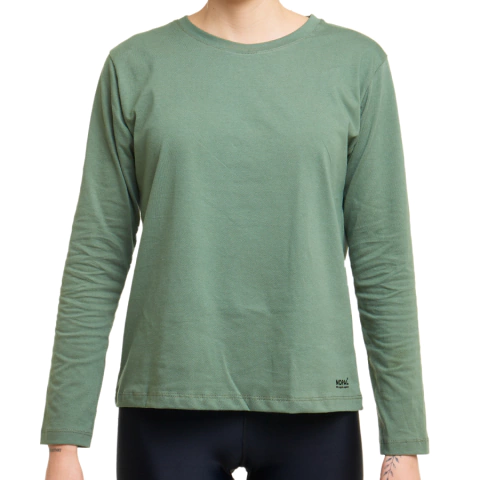CAMISETA ALGODÓN ORGÁNICO LARGA VERDE