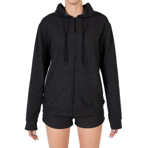 CAMPERA ALGODÓN ELASTIZADO GRIS OSCURO