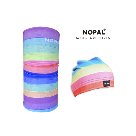 CUELLO MULTIUSO Y GORRO MICROPOLAR ARCOIRIS